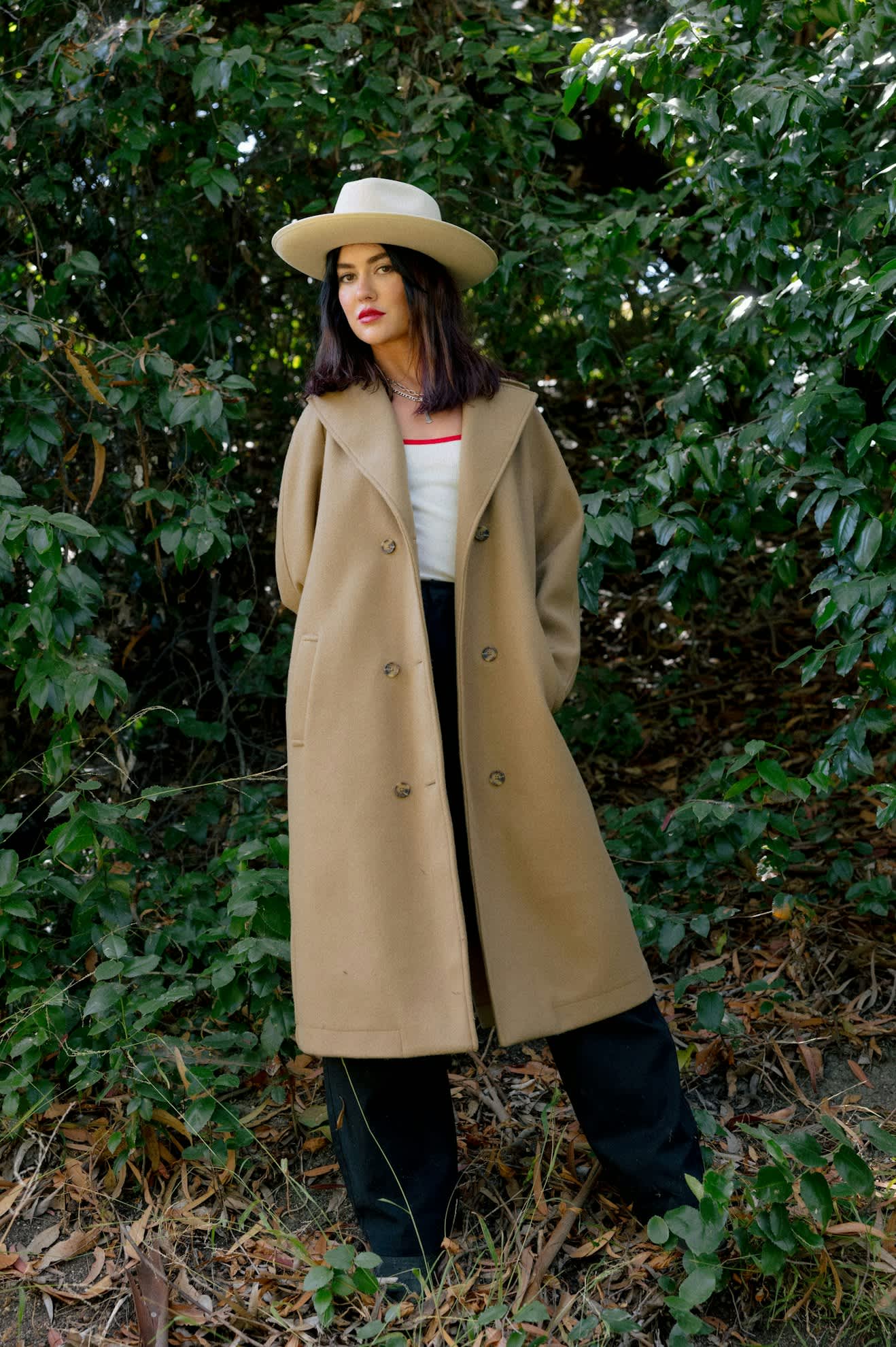 Lennox Stretch Felted Coat - Khaki - Image 4
